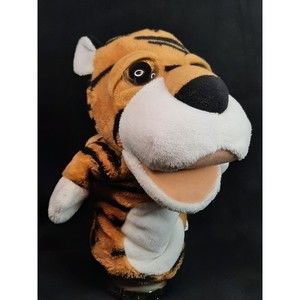 Kellytoy Tiger Hand Puppet Big Sparkle Eyes Plush 11" Stuffed Animal Puppet Toy